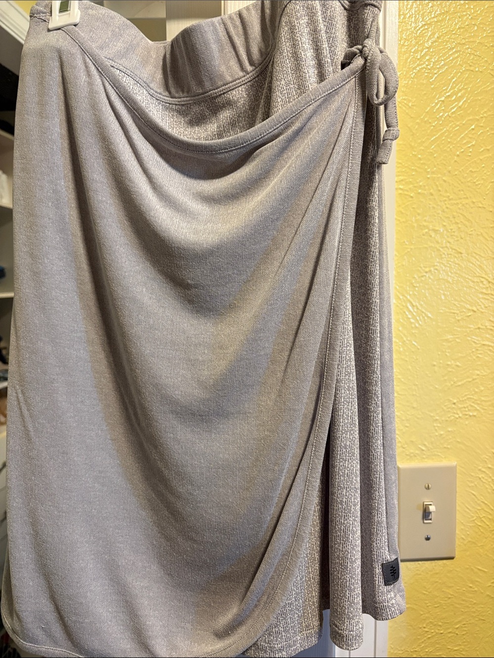 Royal Robbins Asymmetrical Wrap Skirt in Light Gray